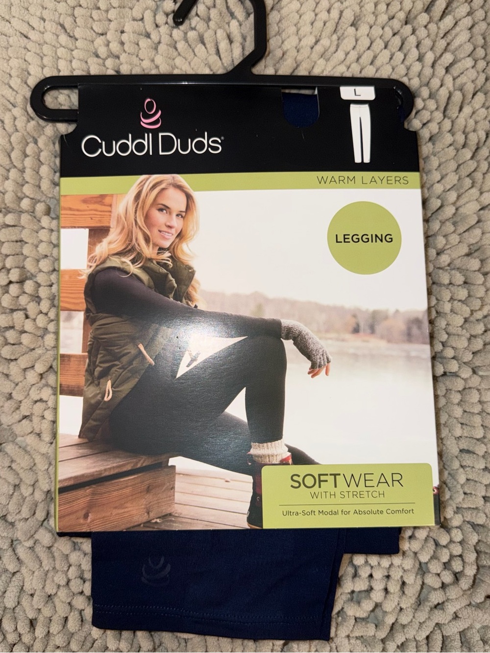 Cuddl Duds Women's Navy Softwear Legging - Stretch Comfort